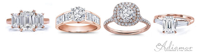 Diamond Rose Gold Engagement Rings
