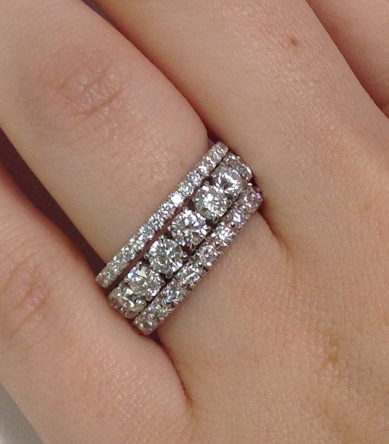 Stacked Eternity Bands from Adiamor