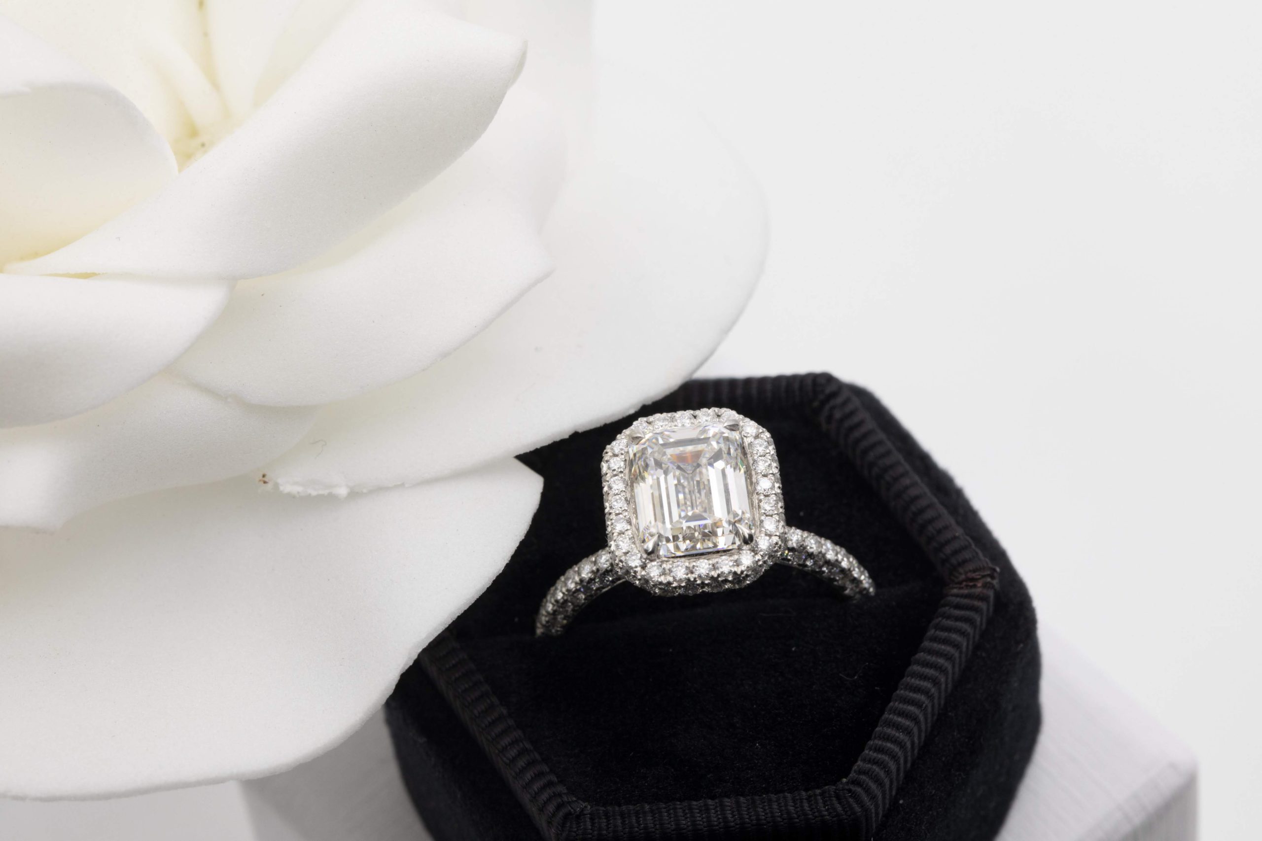 Trillion Round Diamond 3 Stone Micro Pave Set Semi Mount Engagement Ring  1Ctw | eBay
