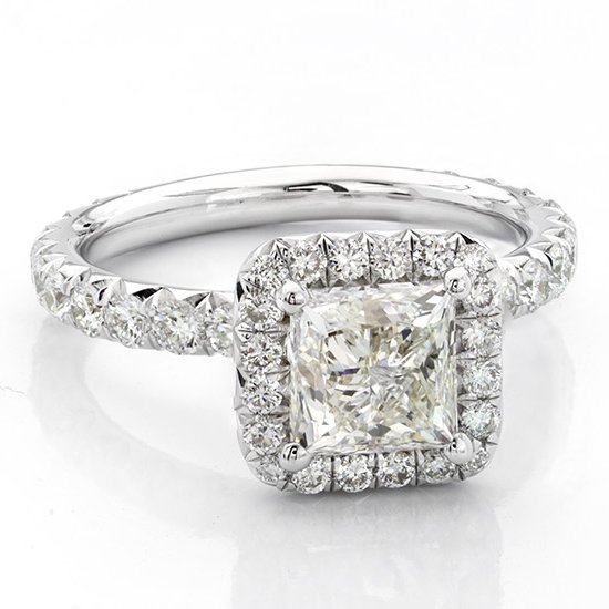 An Art Deco Engagement Ring with Square Gem