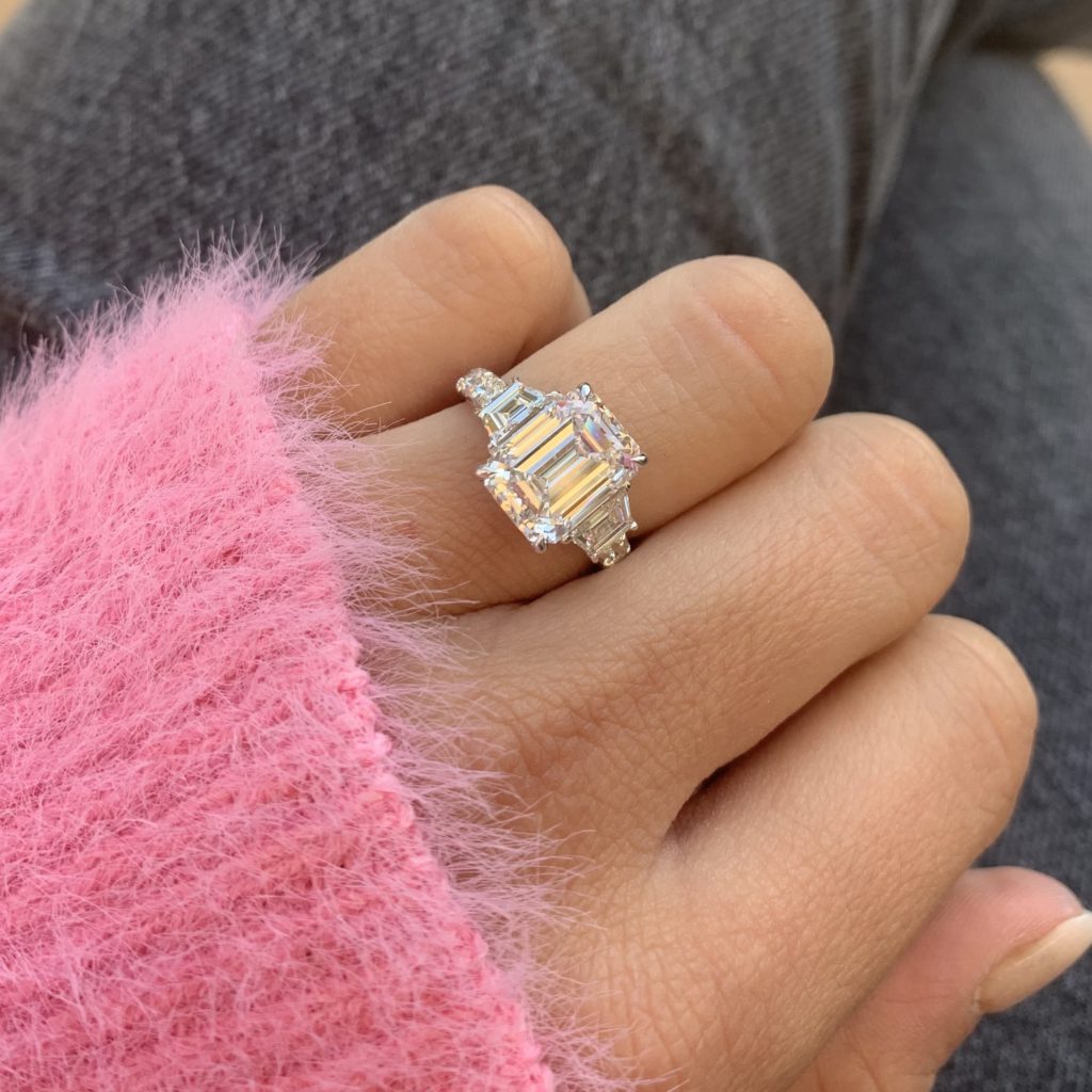 Emerald Cut Diamond Engagement Ring in 14K Yellow Gold | Audry Rose