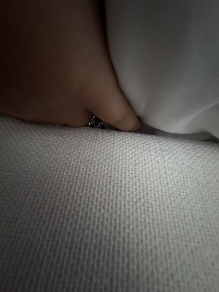 engagement_ring_stuck_making_bed Tucking in sheets while wearing an eengagement ring