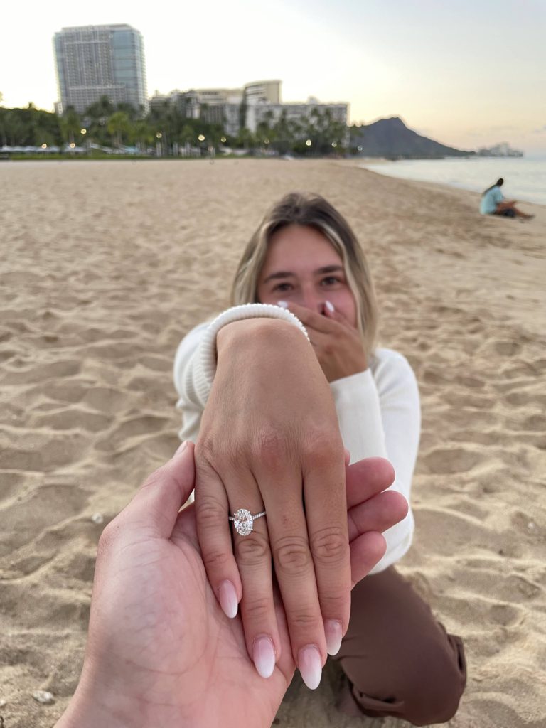 Beautiful beach proposal 