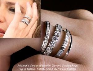 Jennifer Garner Stackable Eternity Rings