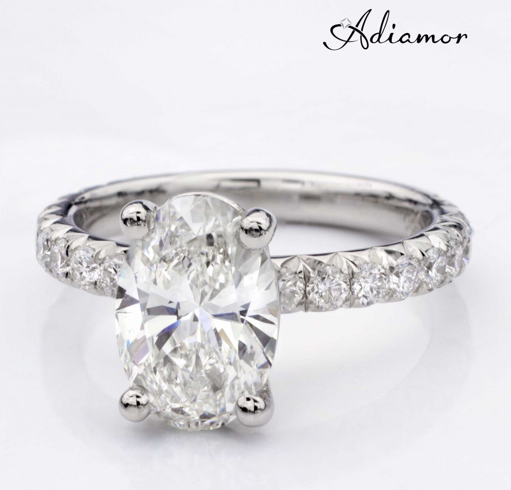 Adiamor Custom Engagement Ring for Oval Diamond