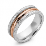 rose gold men's wedding ring