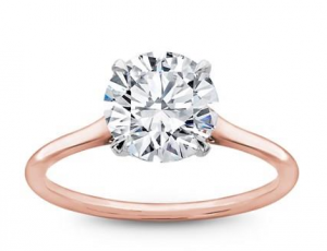 solitaire rose gold engagement ring