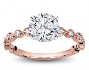 vintage rose gold engagement ring