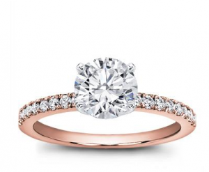 pave rose gold engagement ring