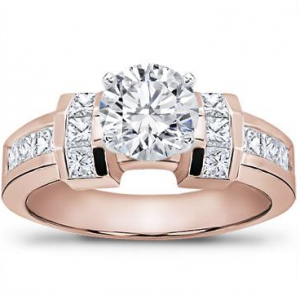 modern rose gold engagement ring