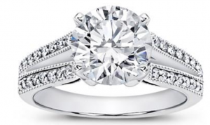 split shank pave engagement ring