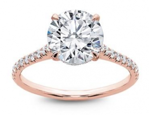 French Cut Basket Setting Diamonds 1/2 Way 18K Rose Gold