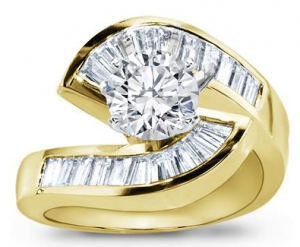 18k yellow gold engagement rings