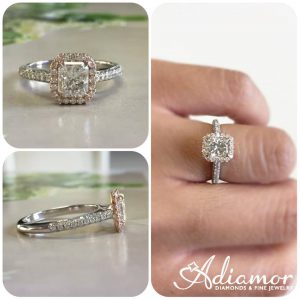 pave halo engagement ring