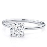 dainty solitaire 14k white gold